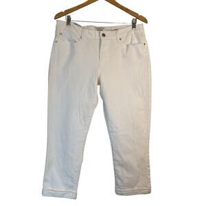 Denizen from Levi's Women's Stretch Modern Cropped Denim Jeans Size 14 White NWT